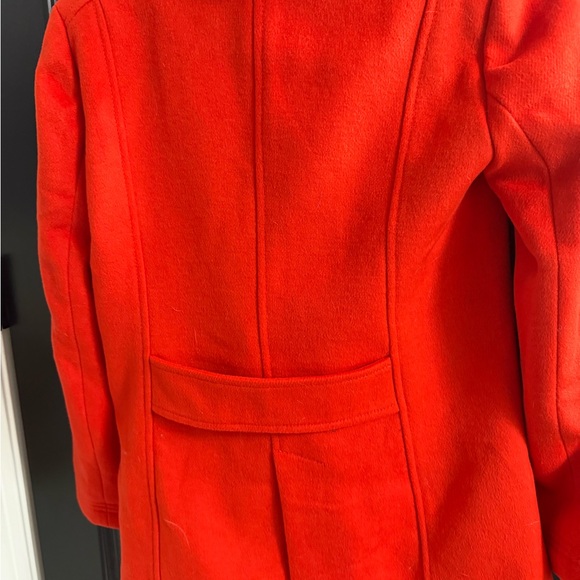 J.Crew Petite Red Wool Peacoat – Gold Buttons, Holiday Chic - Picture 6 of 7